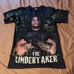 Ultra Rare 1996 WWF Undertaker all over print tee Shirt MEDIUM vintage mens